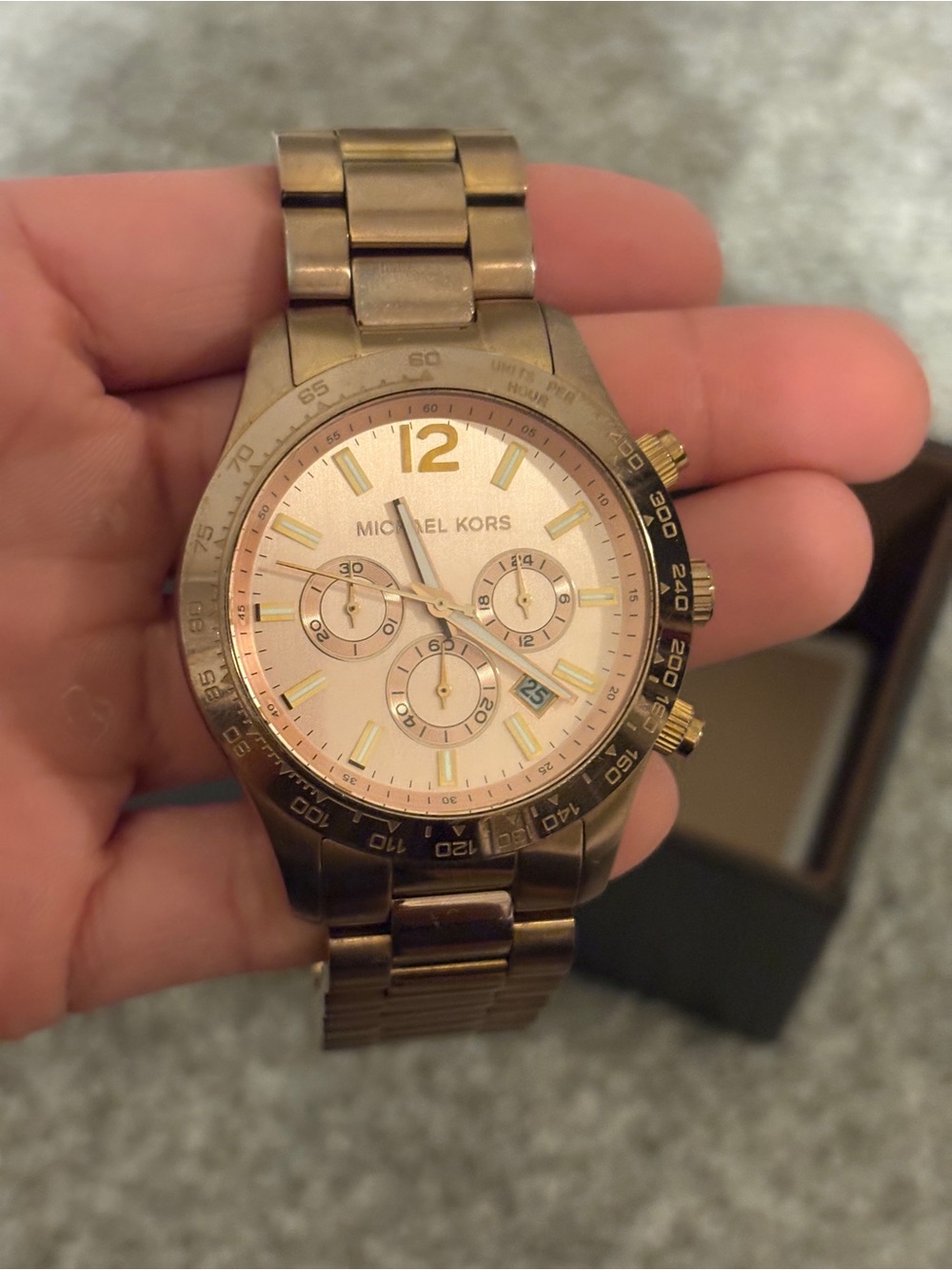 Michael Kors Rose Gold Chronograph Bradshaw Watch - Picture 2 of 4